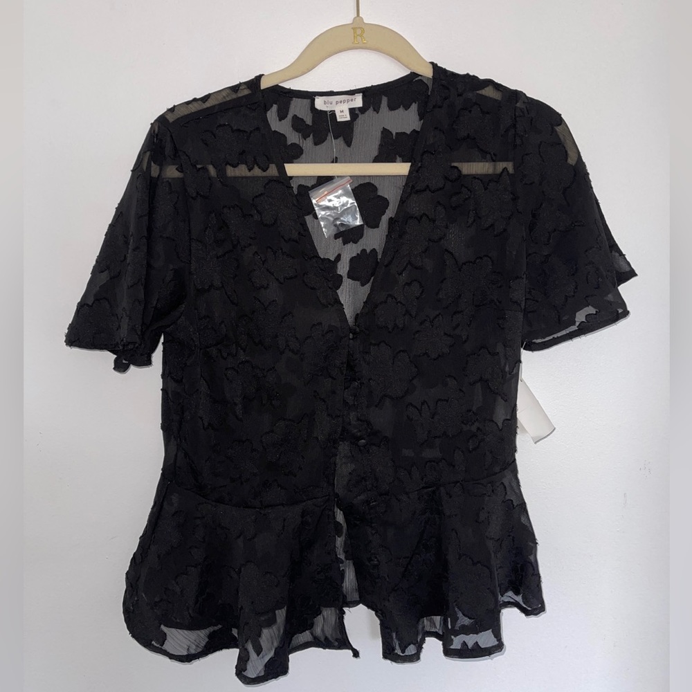 Black Button Down - Picture 2 of 4